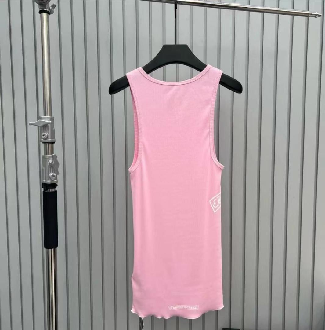 CHROME HEARTSピンク タンクトップ プリント入りM