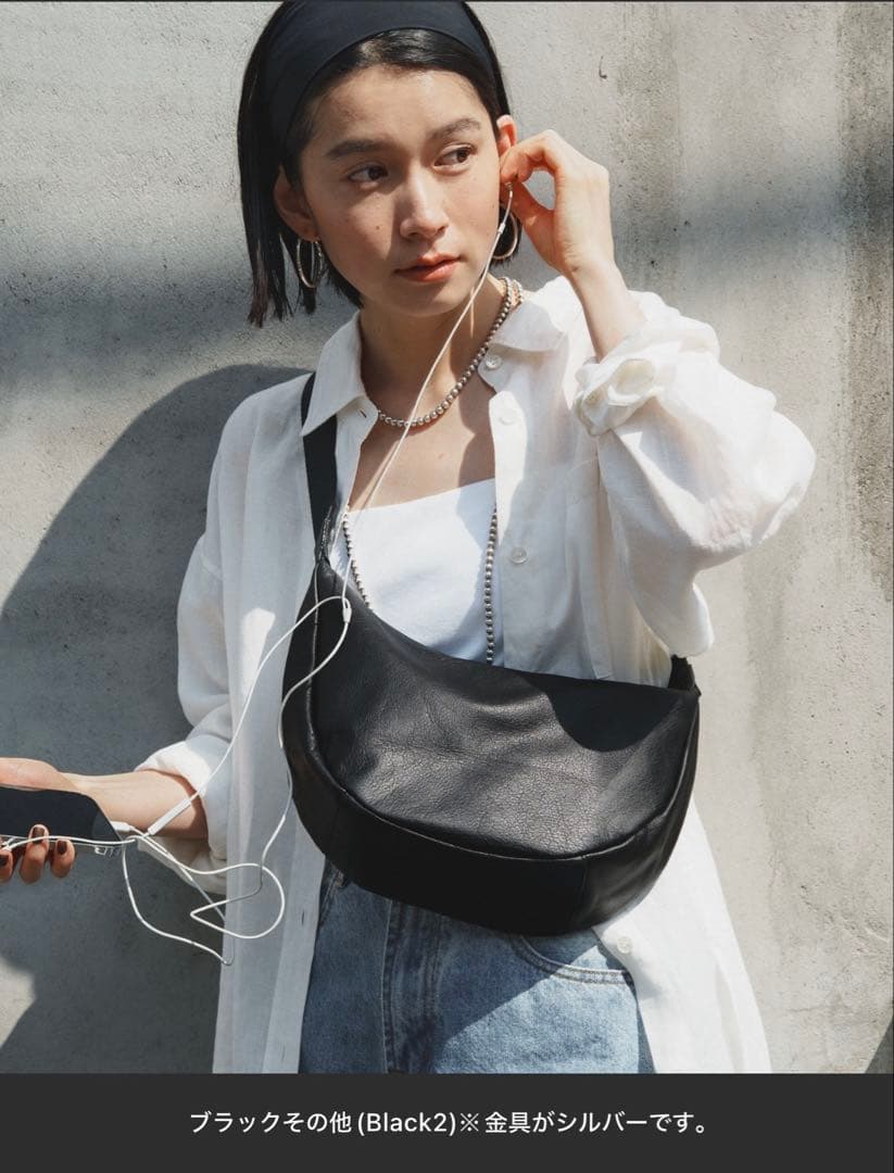 russet ソフトレザーラウンドショルダーバッグ(CE-1326)