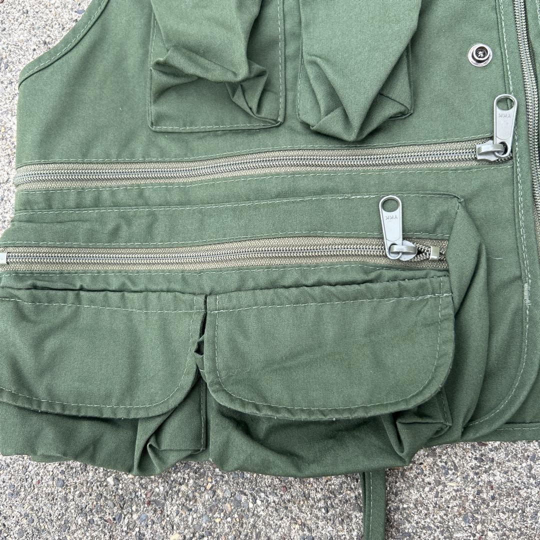 80s 短丈　紺タグ　多ポケット　フィッシングベスト　コロンビア