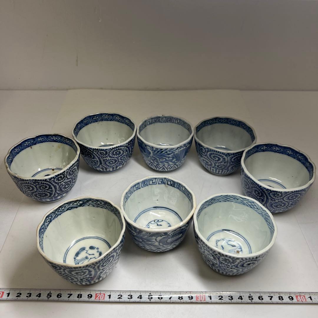 古伊万里　染付　蛸唐草等　東な7-1221①