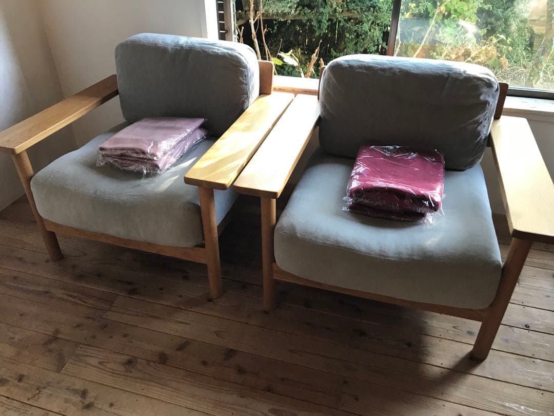 IDEEイデーDIMACHEディモンシュ一人掛けソファー②替えカバー付きレッド