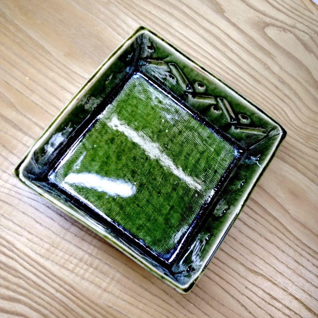 ☆ 玉置保夫 織部焼 菓子器