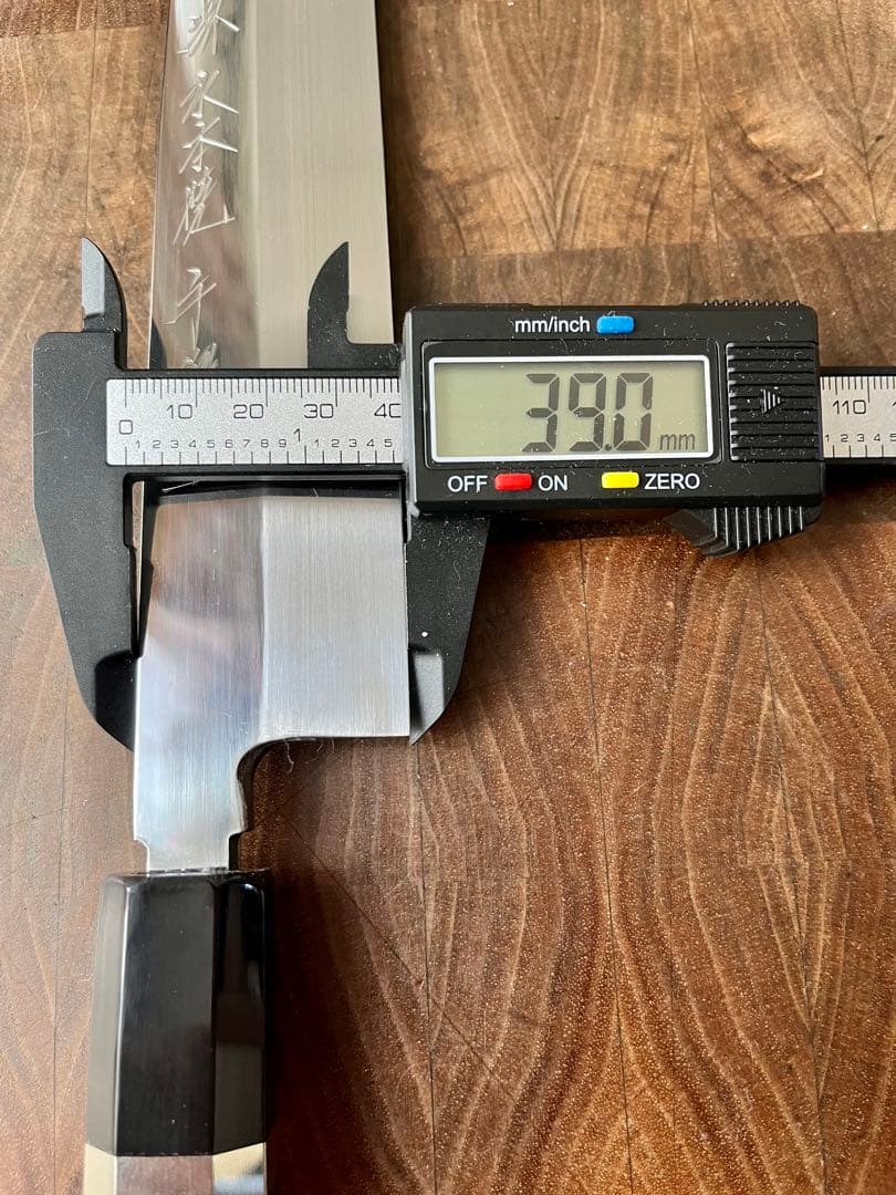 堺打刃物　水本焼　柳刃　尺一　包丁 　刺身　青鋼　水野鍛錬所　黒檀