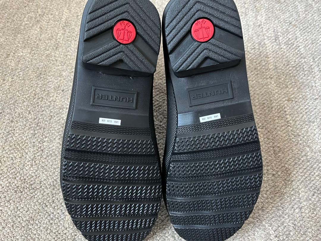 美品 HUNTER ブラック ショートブーツ