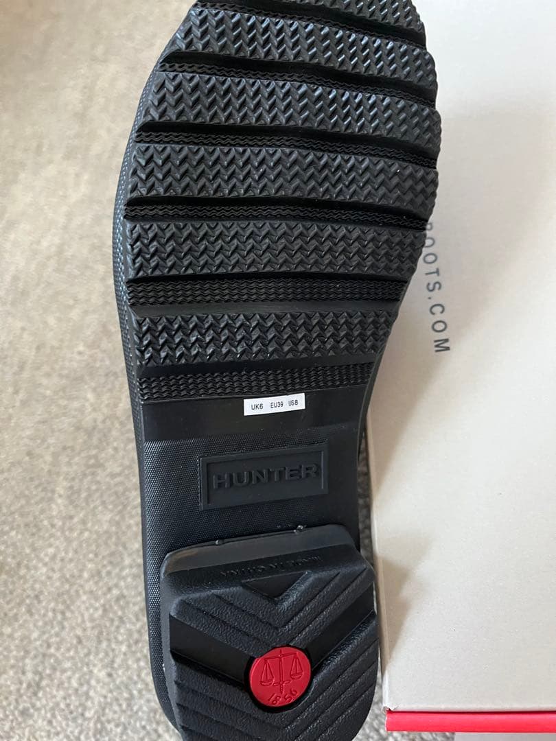 美品 HUNTER ブラック ショートブーツ