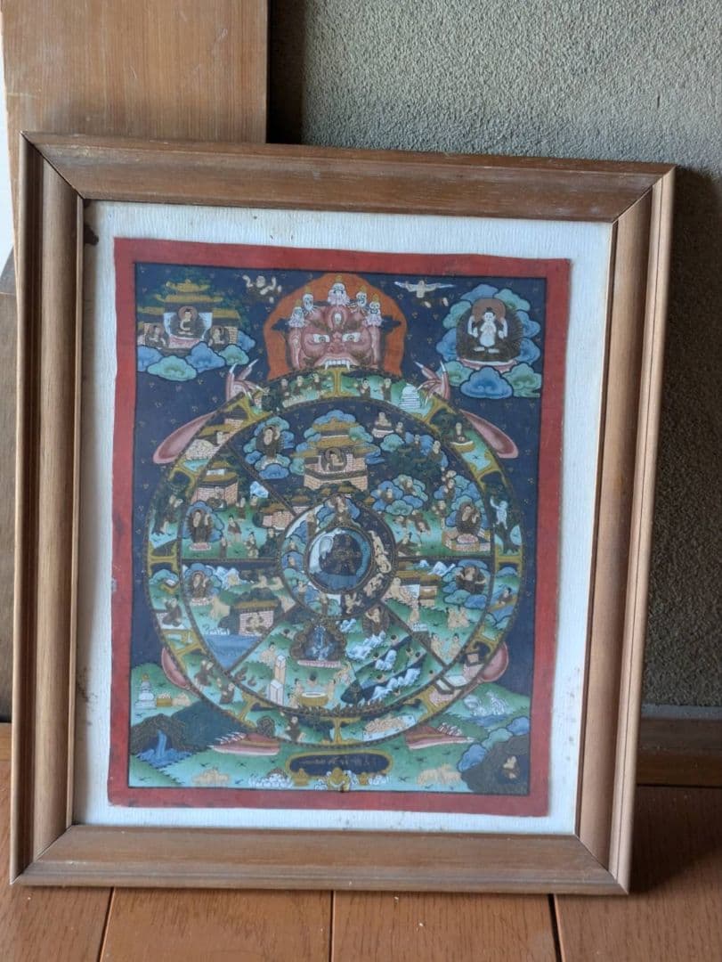 曼荼羅　六道輪廻図　骨董品　保存品