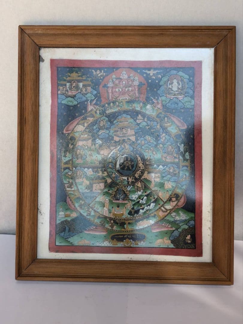 曼荼羅　六道輪廻図　骨董品　保存品