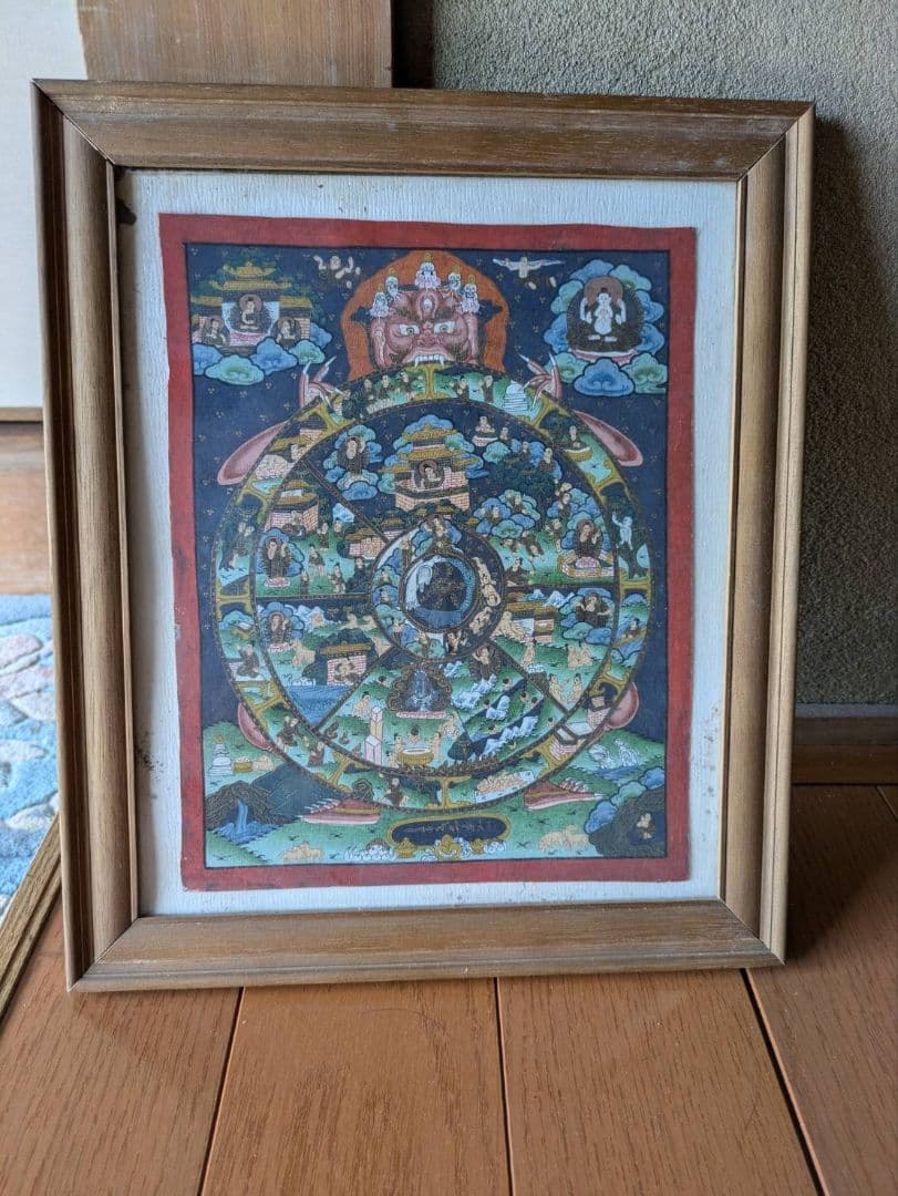 曼荼羅　六道輪廻図　骨董品　保存品