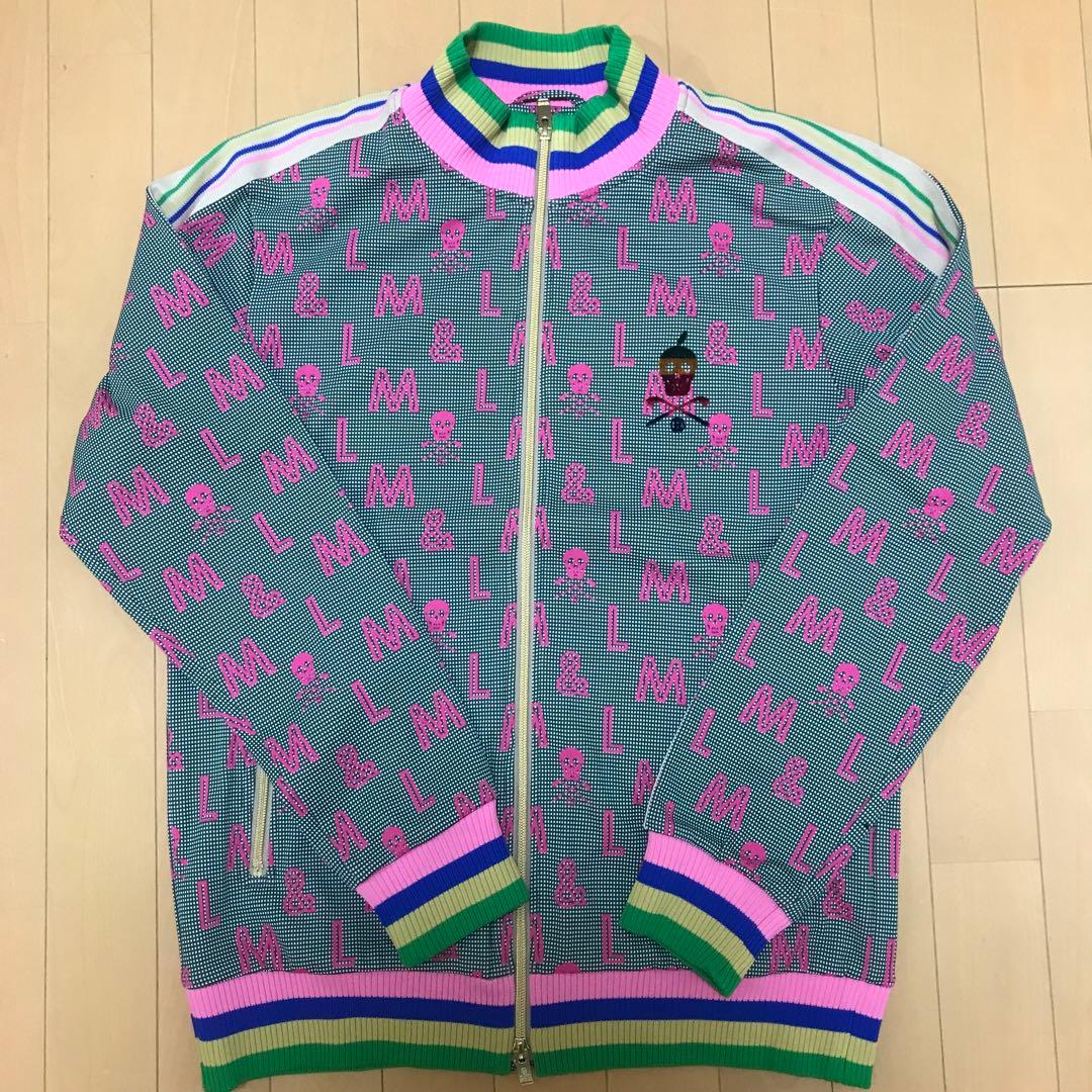 マークアンドロナ 緑　ピンク　柄　トラックジャケット　パンツ　ジャージ　セット