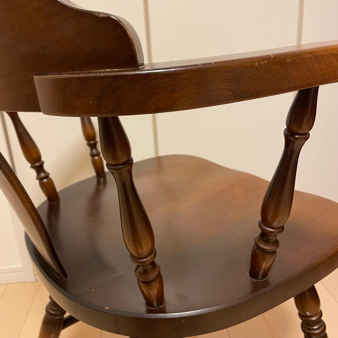 飛騨産業 キツツキマーク ダイニングチェア アームチェア ろくろ脚 2