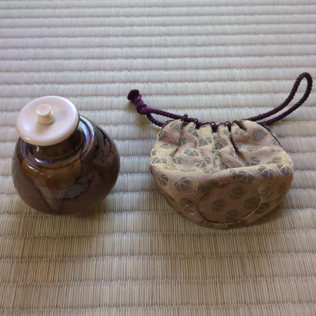 A 385 膳所・陽炎園　　　茶入　(未使用品)