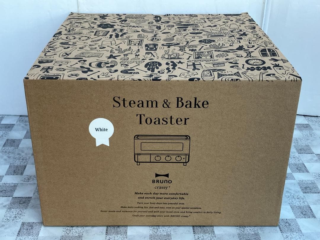 ★未開封品★ブルーノ スチーム＆ベイクトースター ホワイト BOE067-WH