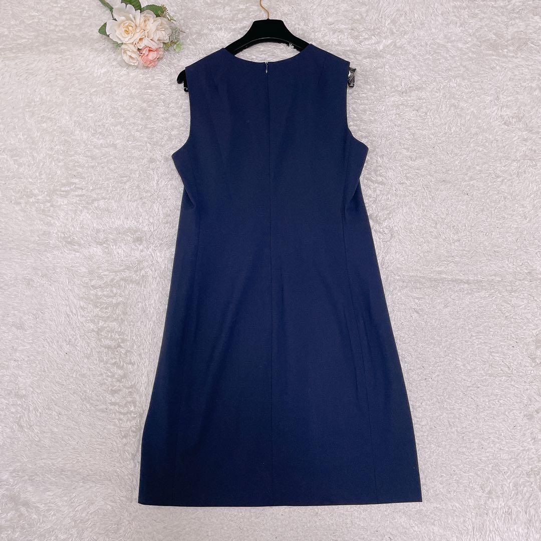 新品同様♡希少6サイズ◆大きいサイズ◆2023✨セオリー ワンピース ネイビー