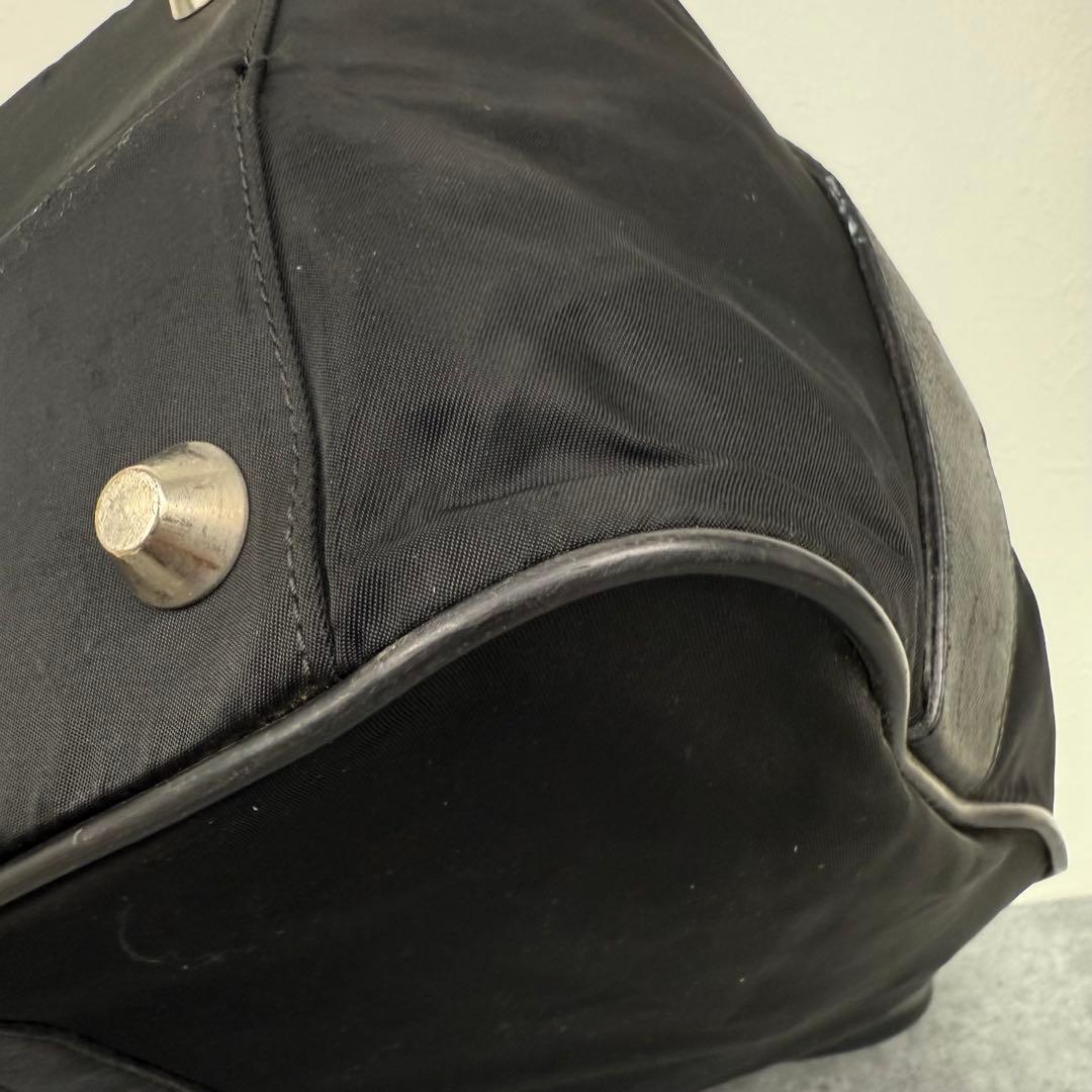 プラダ ビジネスバッグ ブリーフケース 三角ロゴ ブラック ナイロン メンズ