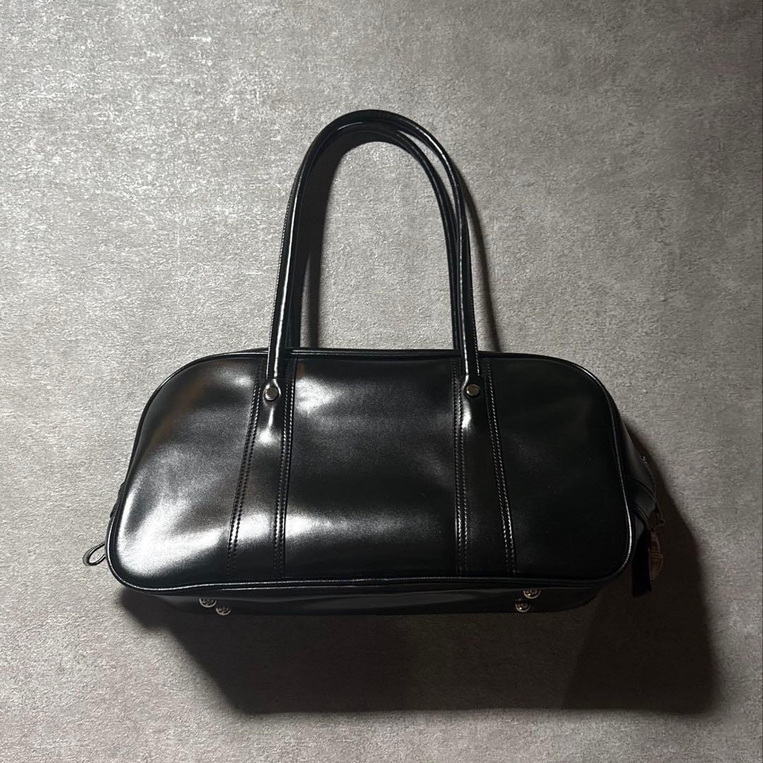 COMME des GARÇONS ハンドバッグ ボストンバッグ ブラック 牛革