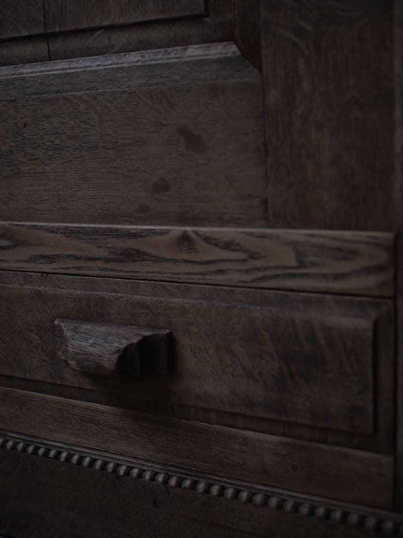 食器棚　ダイヤガラス　収納　器　食器　古家具　古道具　アンティーク　昭和レトロ