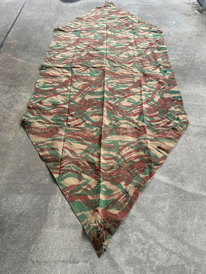 軍幕　フランス軍パップテント シェルターハーフ　リザードカモ　2枚セット