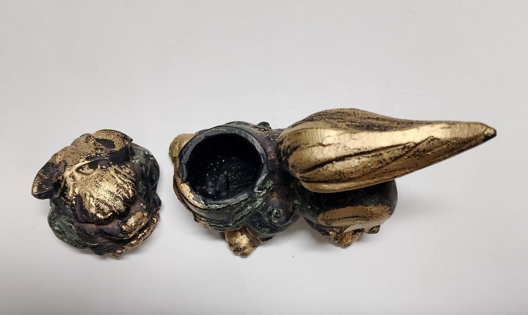 狛犬香炉 金属