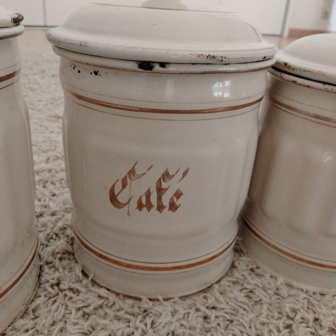 ホーロー　アンティーク　キャニスター　6個セット