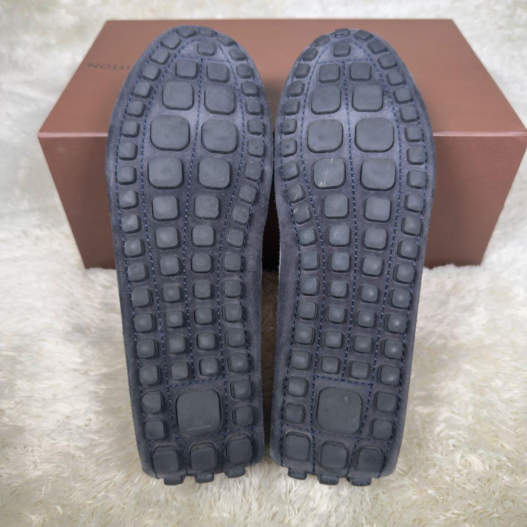 ルイヴィトン アリゾナライン モカシン 7 メンズ スエード ブルー