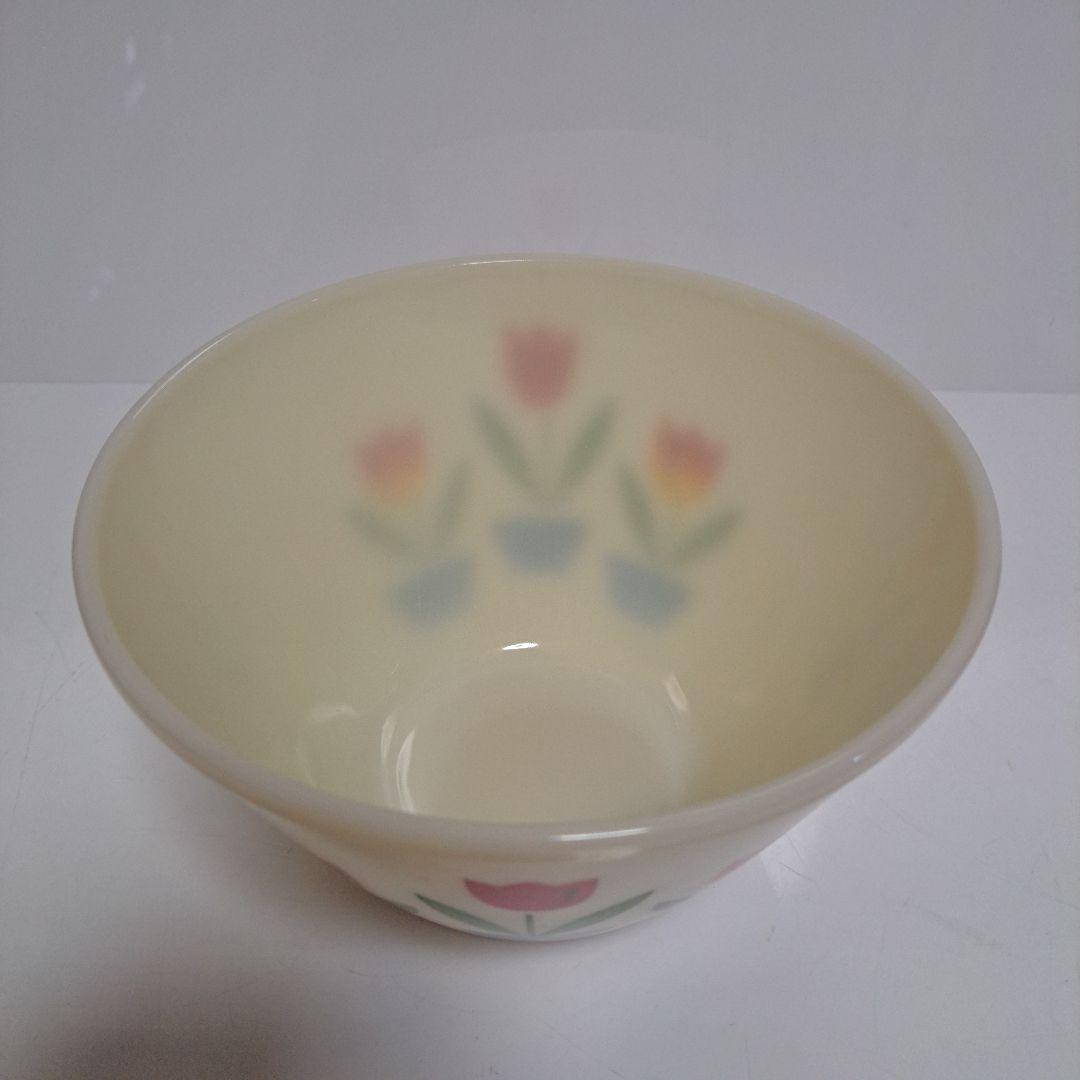 ファイヤーキング　Fire King　ミキシングボウル　チューリップ　アイボリー