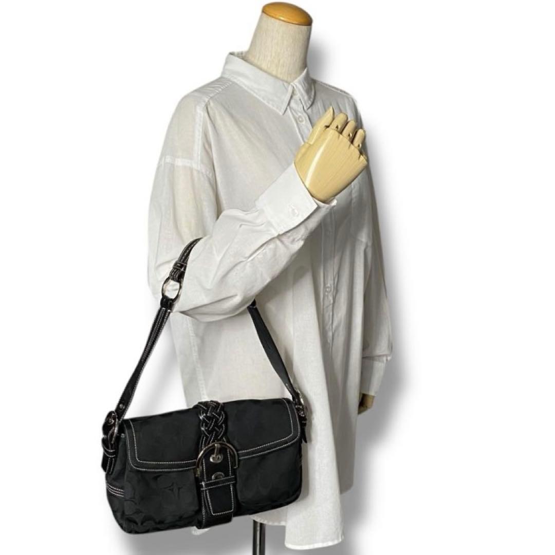 美品 コーチ 6314 ソーホー バッグ レザー キャンバス Y2K COACH