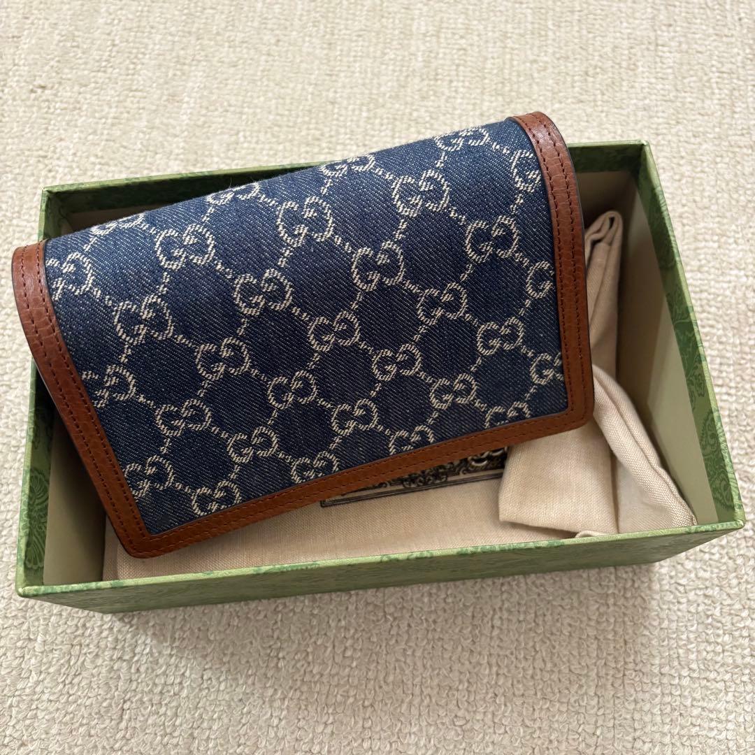 GUCCI ディオニュソスGGデニムチェーンショルダー