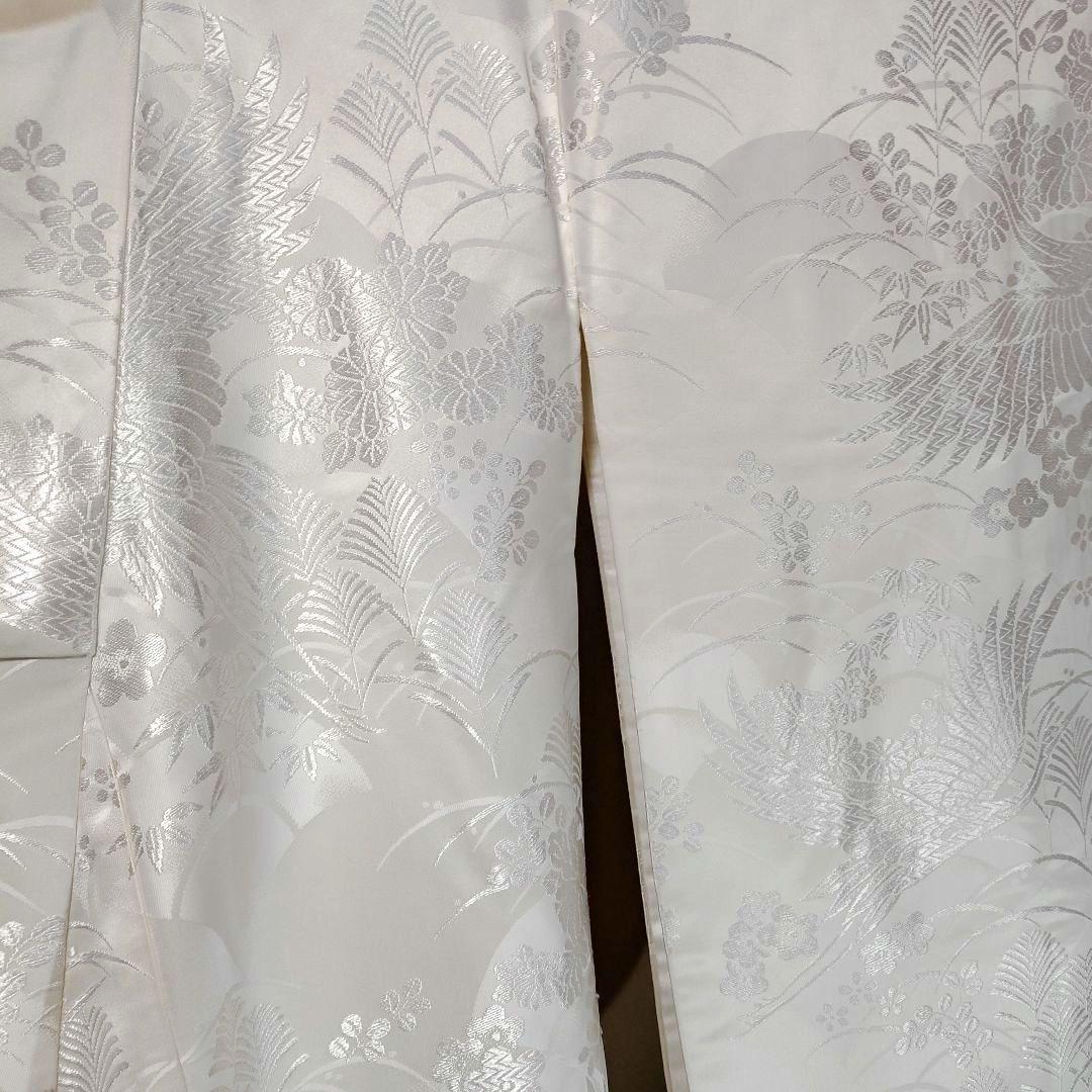 白無垢・色打掛 鶴と草花の唐織D