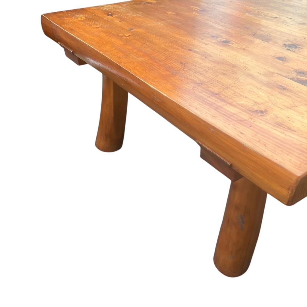 【アンティーク】欅の一枚板テーブル 小振りのカフェテーブル　センターテーブル