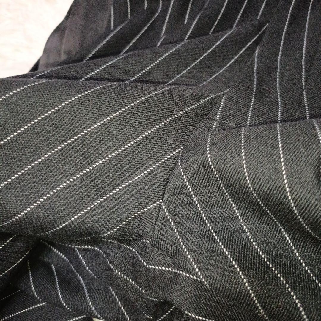 美品■NO ID. BLACK セットアップ ブラック×ストライプ