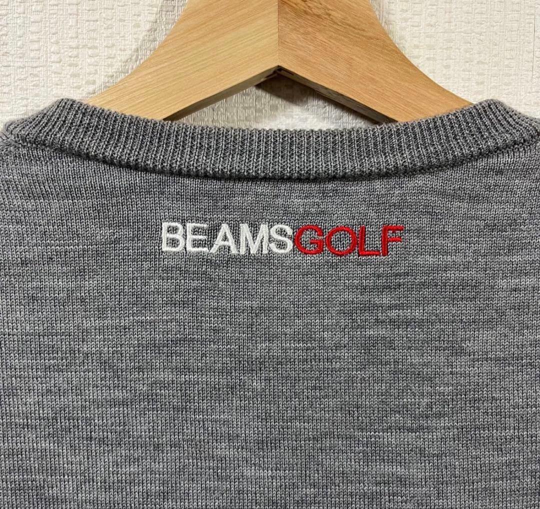 ビームスゴルフ　パープルレーベル　防風タラッティセーター　Mサイズ　グレー　美品