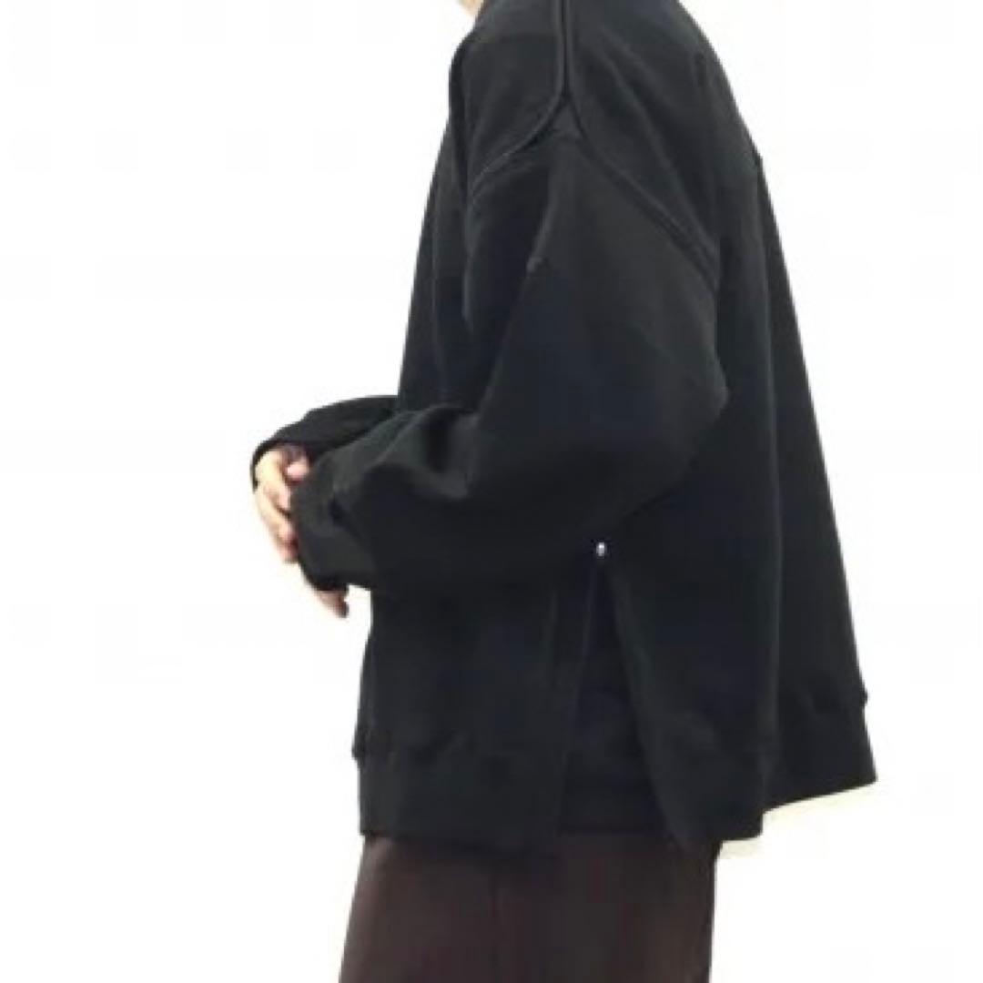 YOKE　OVERSIZED PIPING SWEAT　黒 3