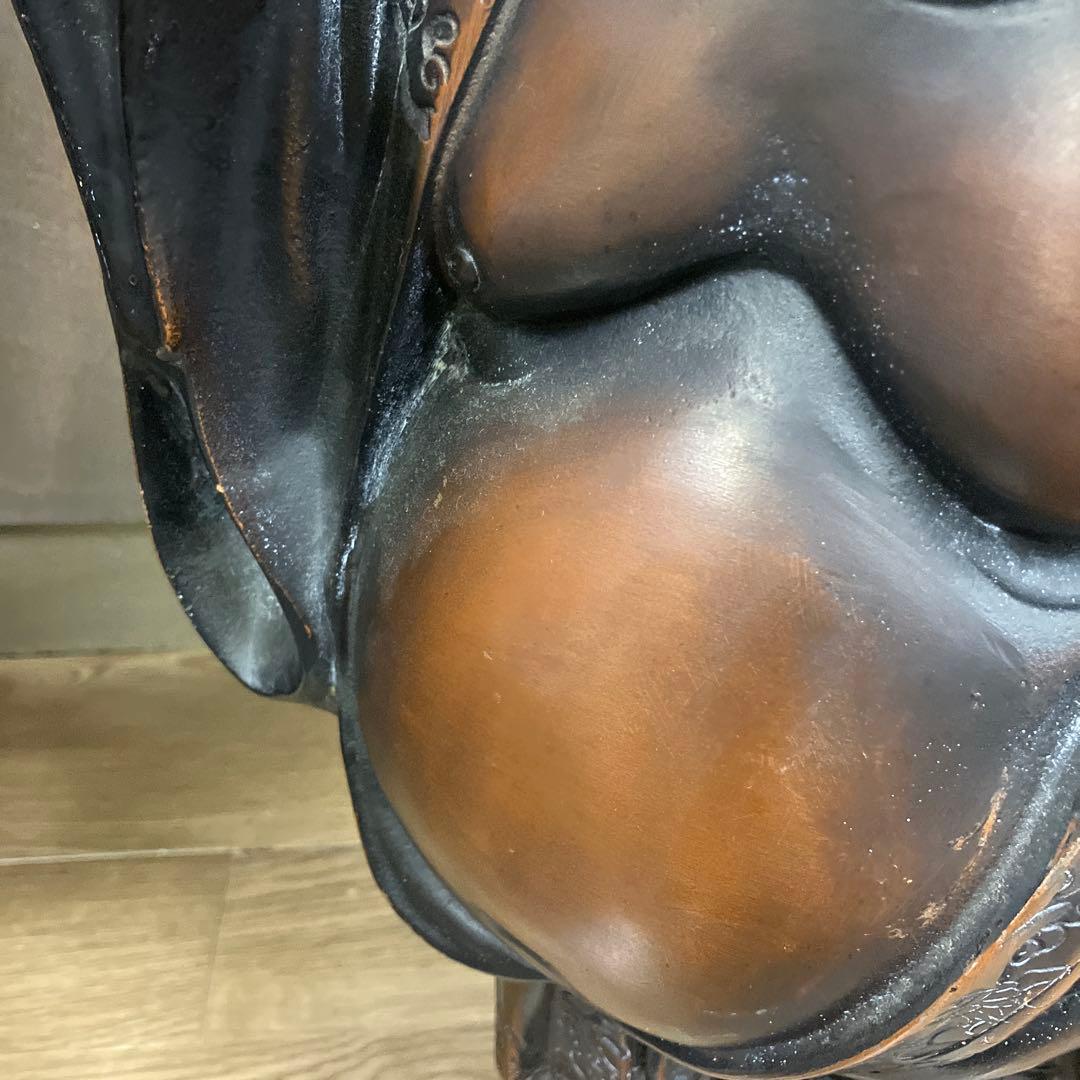 B-3 銅製 七福神 布袋様 置物 縁起物 開運 昭和レトロ 笑門来福 招福