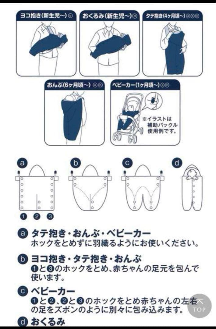 新品未使用品　ミキハウス　5wayキャリーケープ