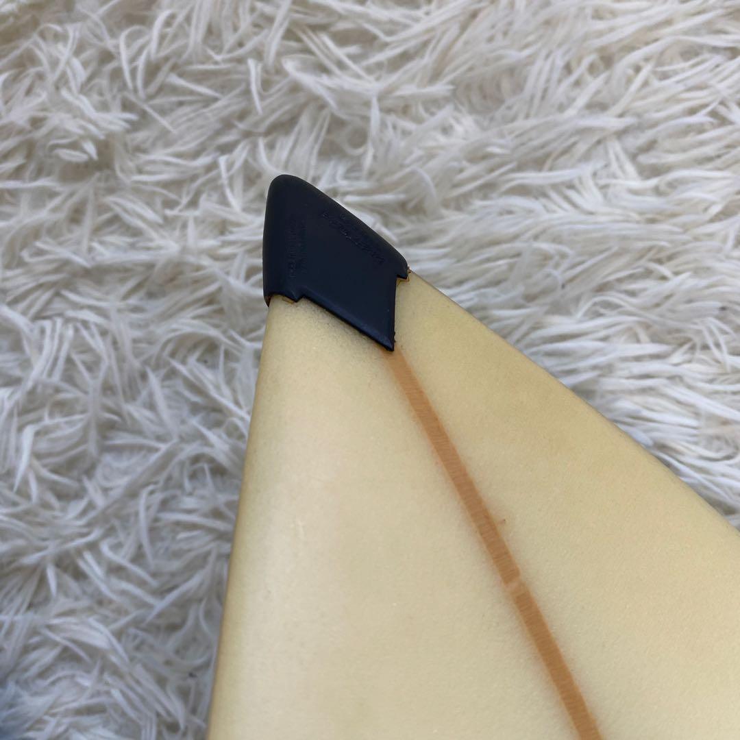 良品　サーフボード　ショートボード　クリーム　ブルー　ブラック　ケース付き