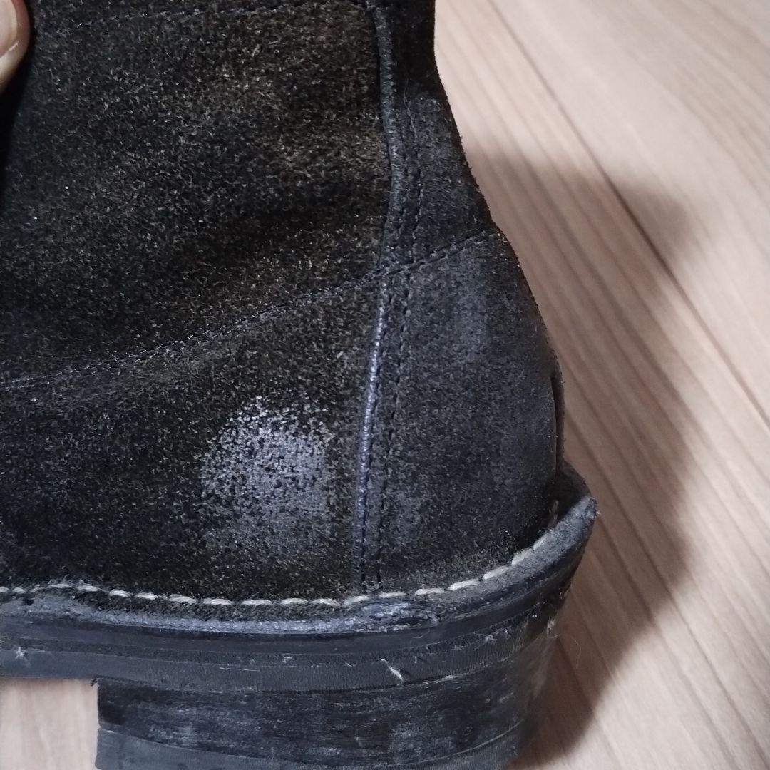 【BEAMS】フリンジ付ダークブラウンスエードワークブーツUS9