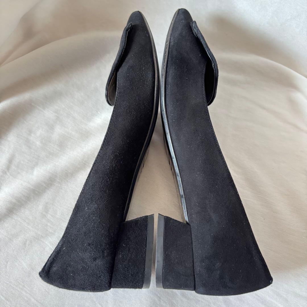 極美品★ FABIO RUSCONI ブラック フラットシューズ　37.5 黒