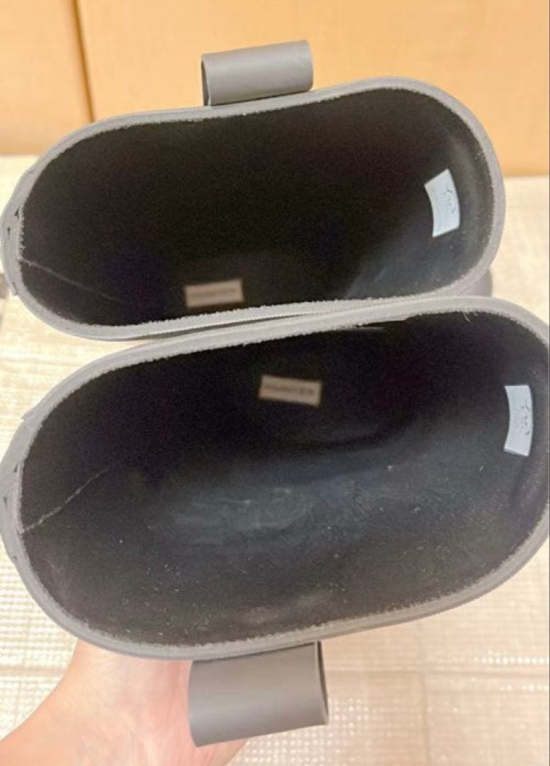 HUNTER ハンター ブラック ロングブーツ レインブーツ バックル付き 39