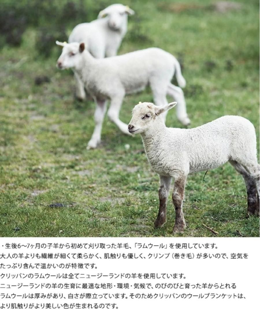 KLIPPAN グレー ウール チェック ブランケット ケープ クリッパン