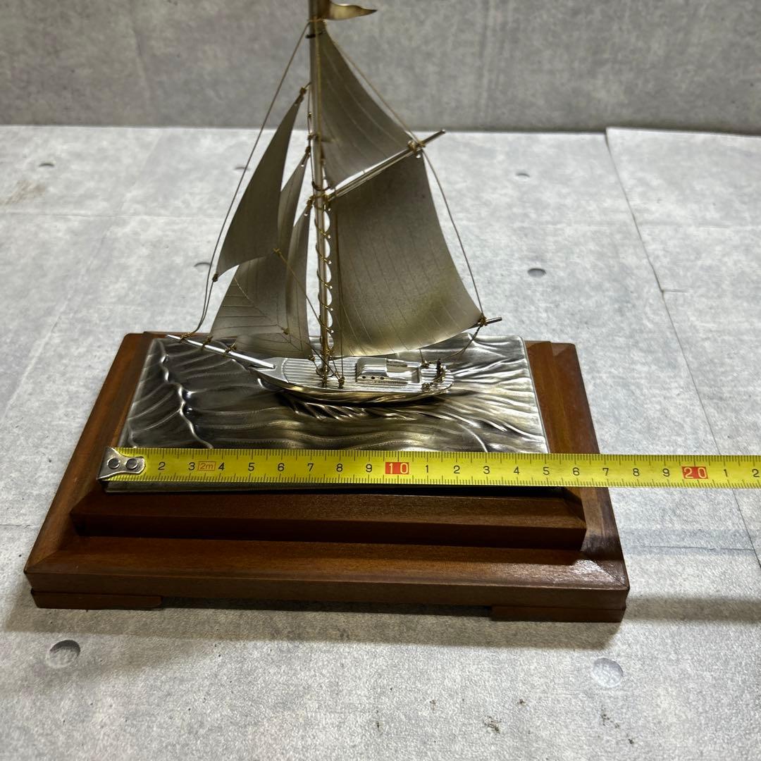 関工芸 銀製船置物 ヨット 帆船 SILVER960 刻印あり