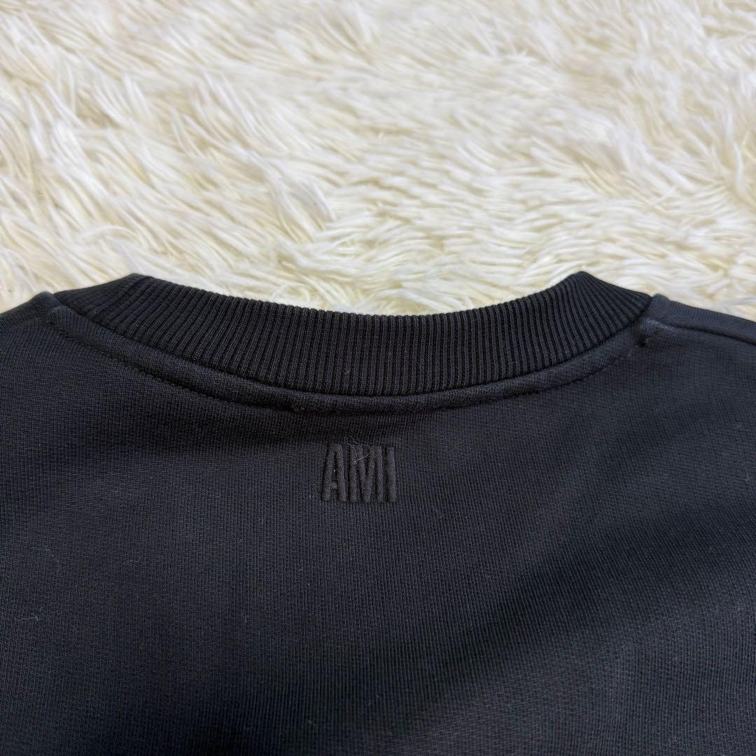 【アミ パリス】美品 トレーナー 刺繍黒 ブラック Mサイズ メンズ