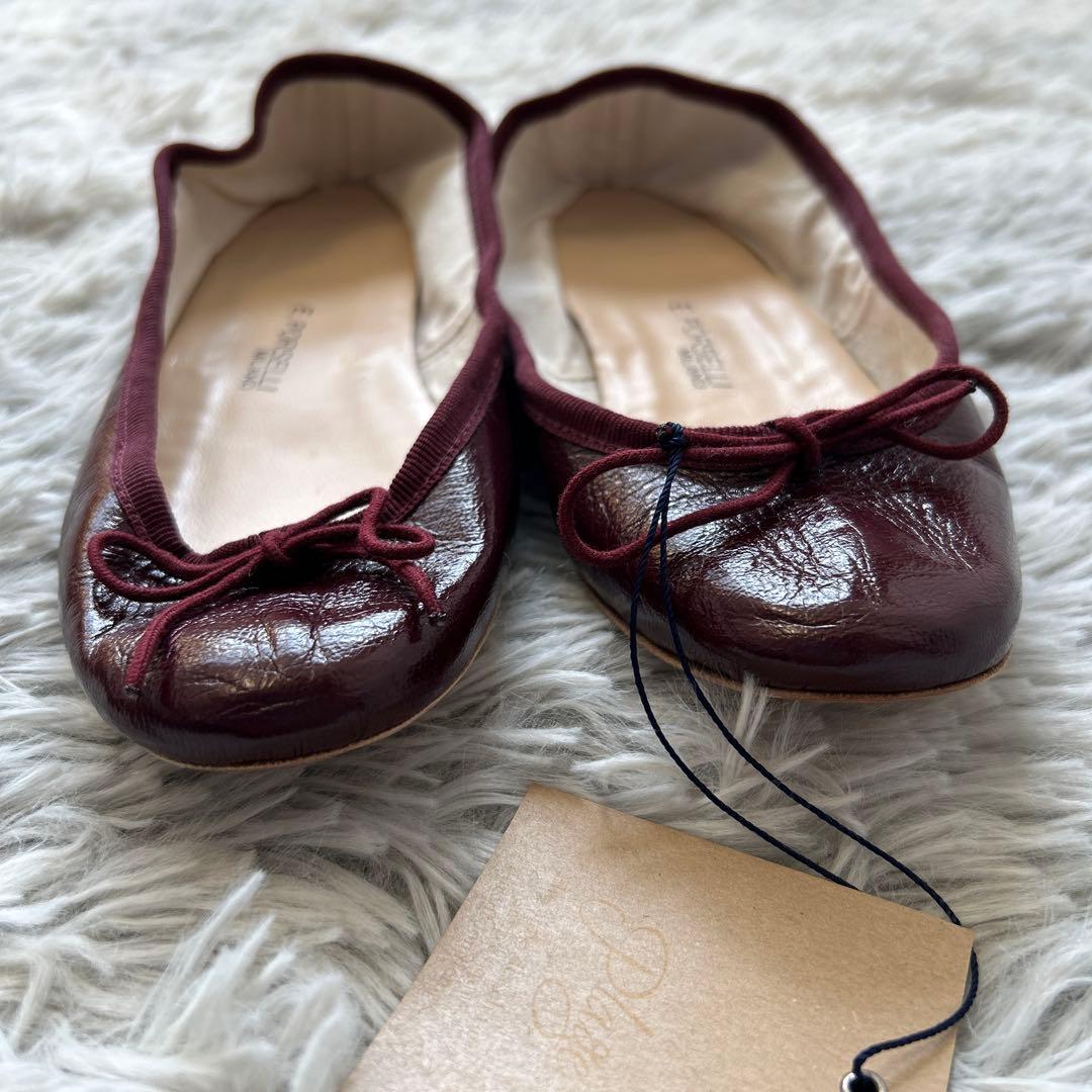 【新品】E.PORSELLI×Plage 別注バレエシューズ ワインレッド 35