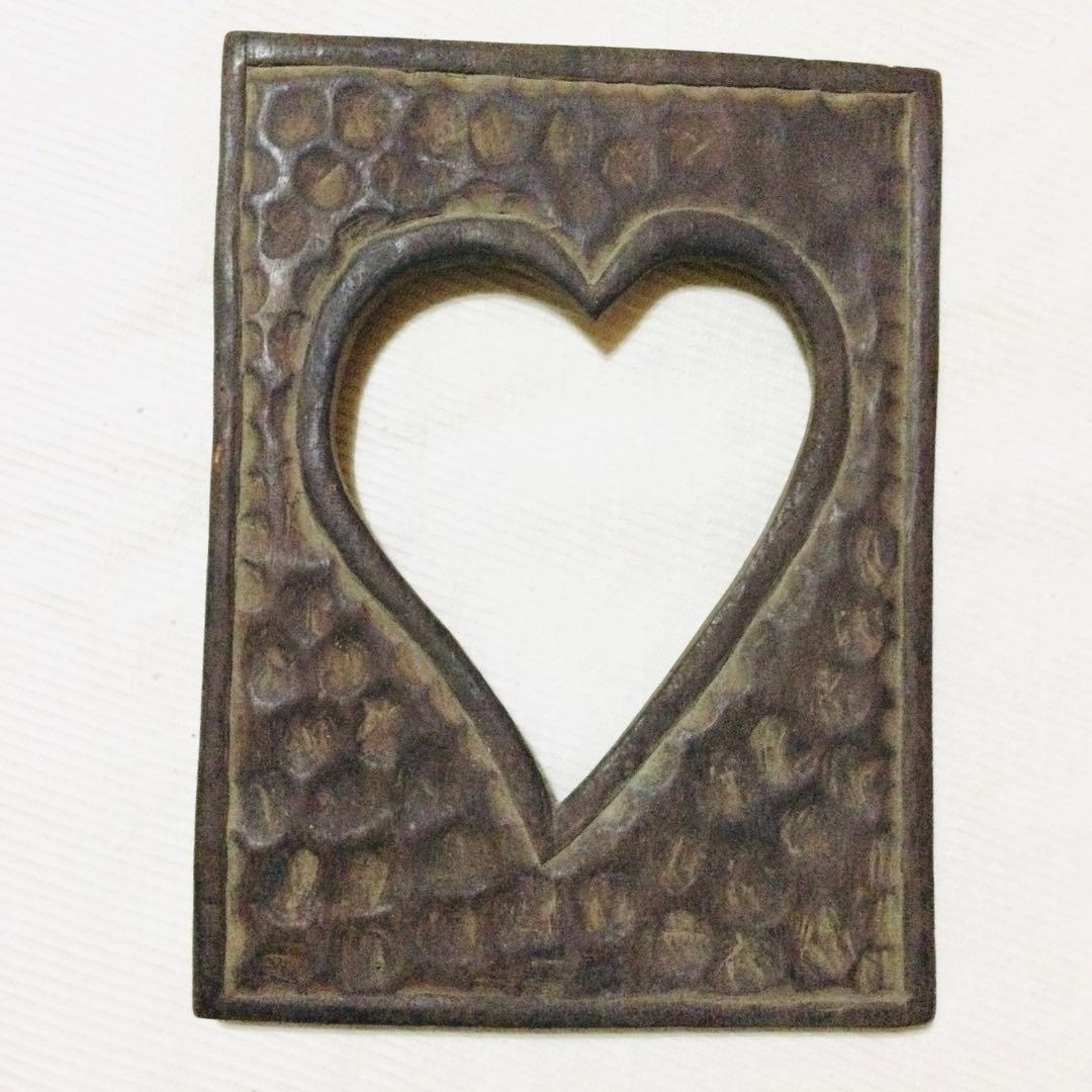 バリ島購入　ハート型　木製フレーム