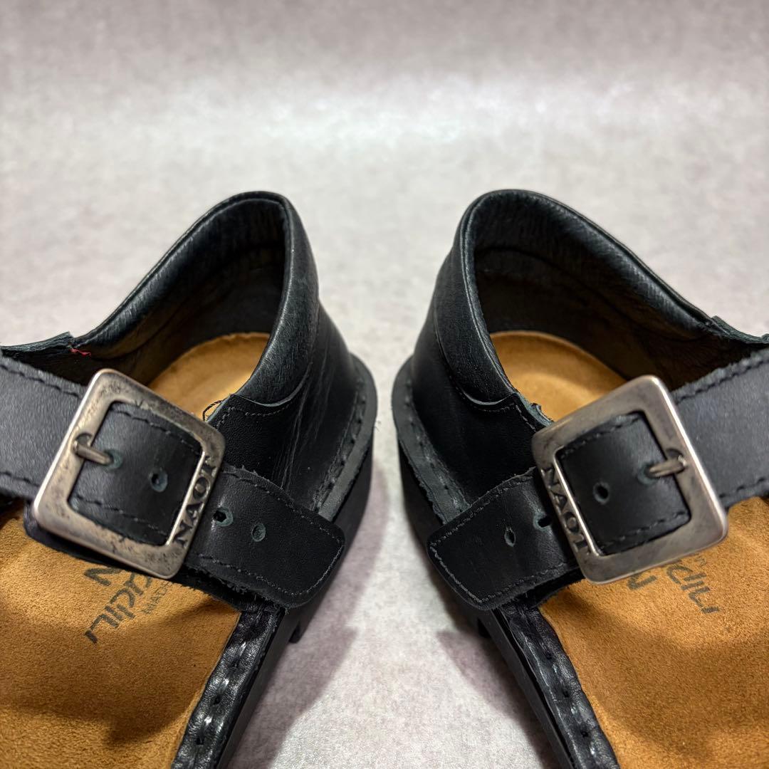 NAOT ORGA ナオト オルガ レザー ストラップ シューズ ブラック 38