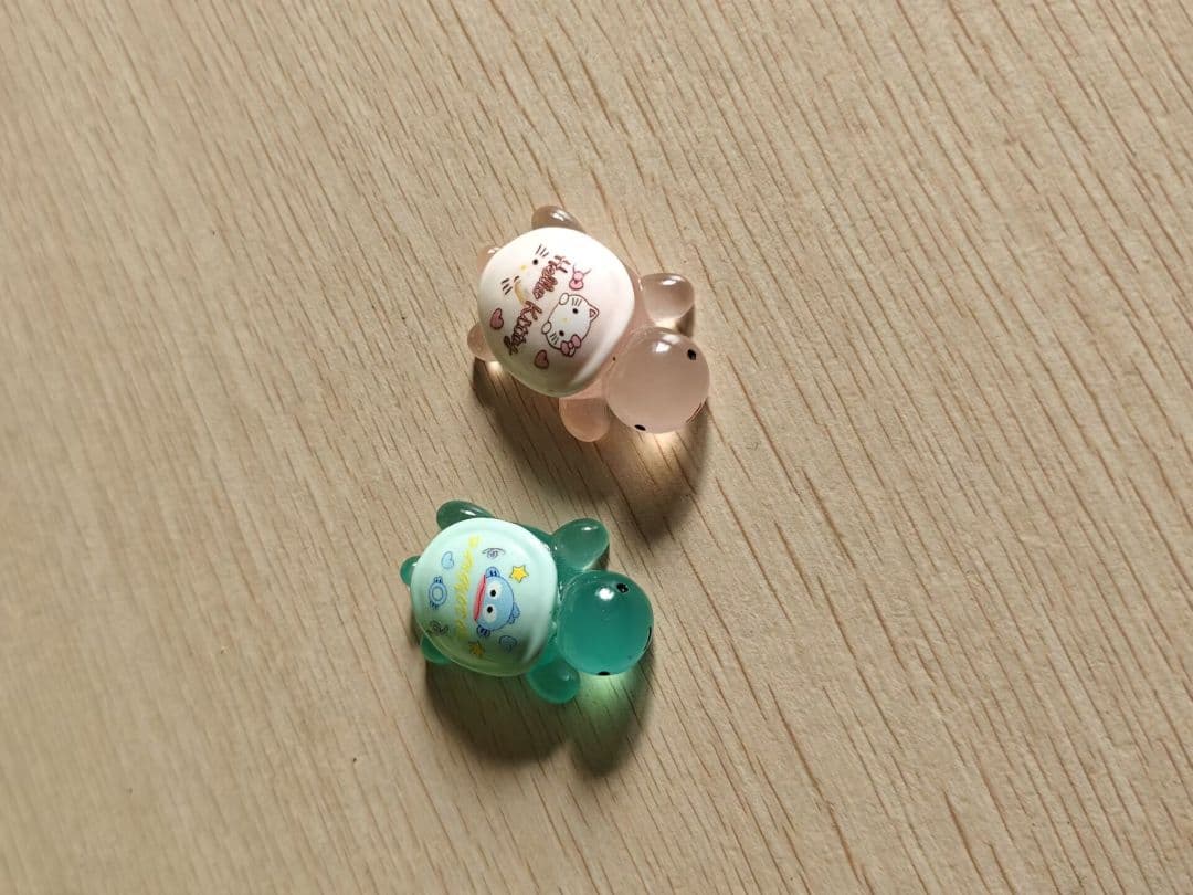 カラフルなカメの置物 2個セット