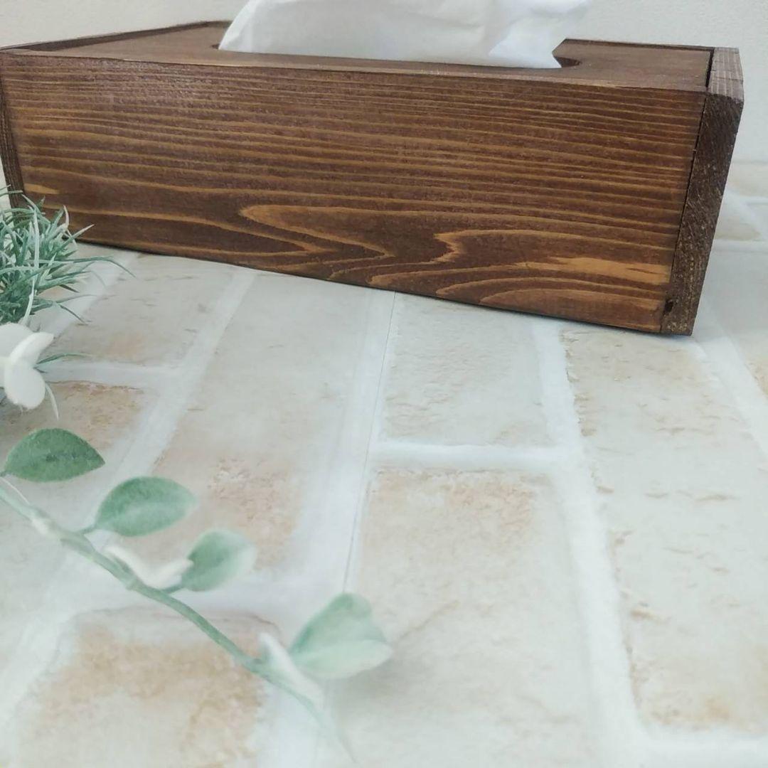 木製ボックスティッシュケース  ハンドメイド 試作品 002