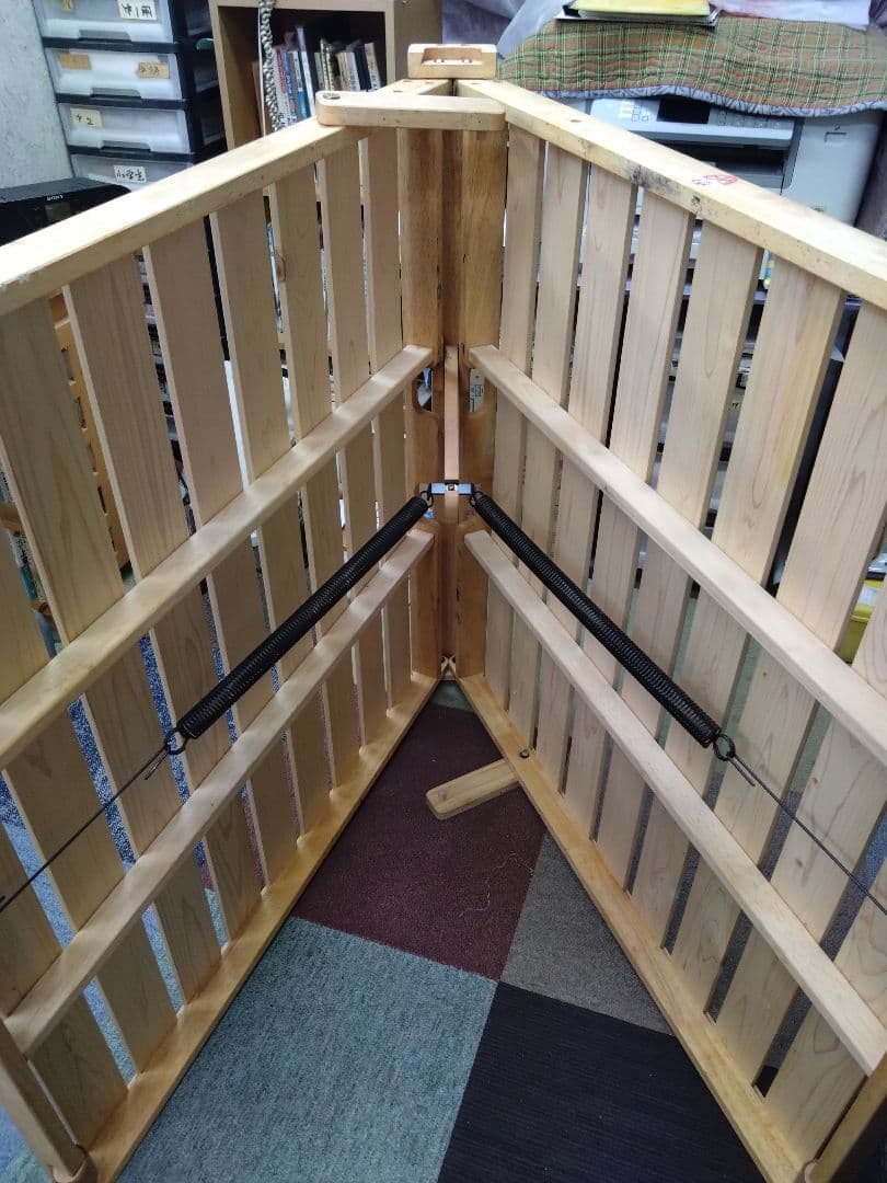 中居木工　ひのきスノコマット 折りたたみマット スプリング付き②