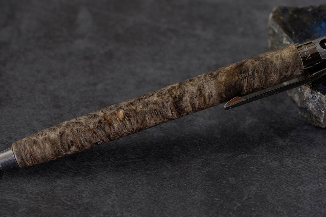 PG5木軸カスタム0217　高村杢工房 製図用シャープペンシル　花梨瘤　至高の黒