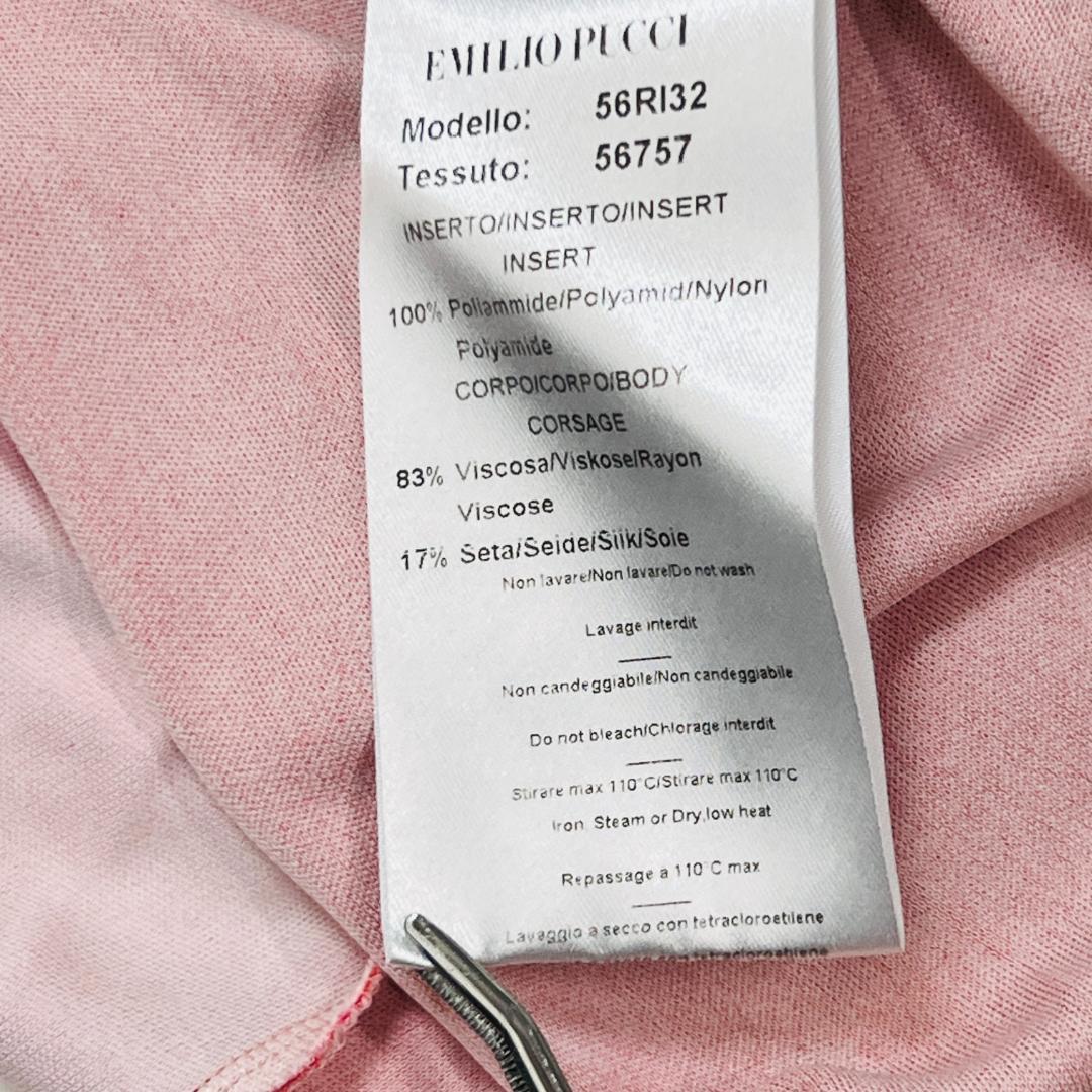 【美品✨エミリオプッチ】ワンピース プッチ柄 シルク ピンク系 36 M相当