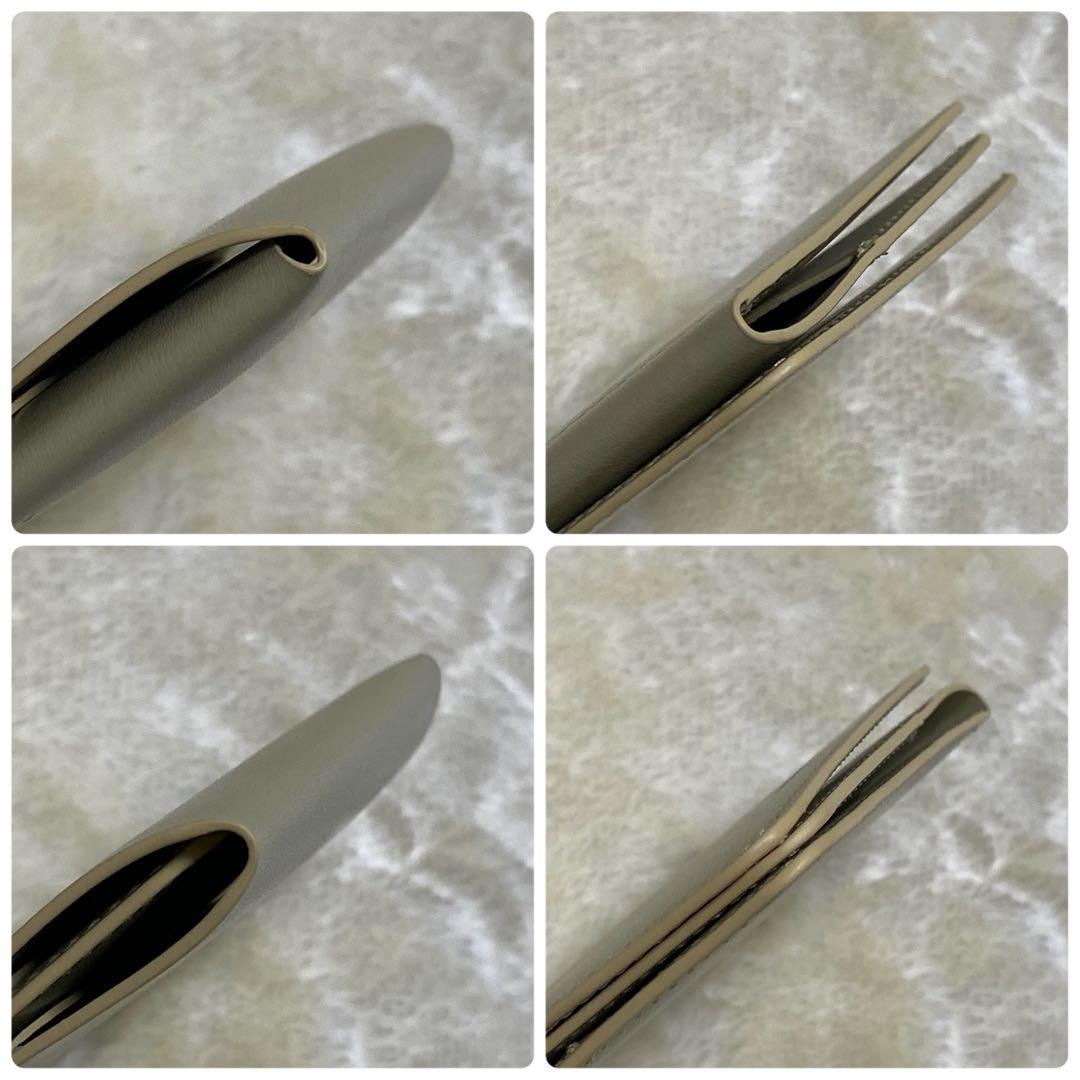 新品保管品✨ジルサンダー名刺入れカードケースロゴ型押しレザー黄緑パステルグリーン